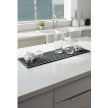 60X16 cm Kauçuk Bar Mat, Bulaşık Kurutma Matı, Tencere Altlığı, Cam Kenarı Saksı Altlığı