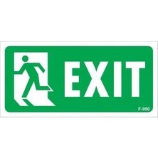 Belle Fusion Mey Ithalat® Exit Sol Uyarı Levhası 17,5X25 KOD:950