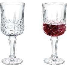 Madame Coco Estee 4'Lü Uzun Kadeh Seti Şeffaf Desenli Cam Malzeme ile Şık Tasarım