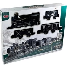 Belle Fusion Mey Ithalat® FF-1603C-4C Işıklı ve Sesli Buharlı Tren Seti -Vrd