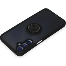 Najmaddin Newface Samsung Galaxy M34 5g Kılıf Montreal Yüzüklü Silikon Kapak - Siyah