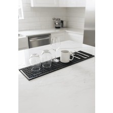 60X12 cm Kauçuk Bar Mat, Bulaşık Kurutma Matı, Tencere Altlığı, Cam Kenarı Saksı Altlığı