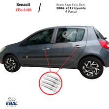 Ebal Oto Renault Clio 3 Hb Krom Kapı Kolu Seti 2006-2012 Paslanmaz Çelik