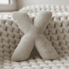 Woodesk Litera, x Harfi, Yastık, Kırlent, Elyaf Dolgulu, Welsoft Kumaş, 40 cm