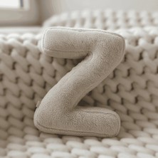 Woodesk Litera, Z Harfi, Yastık, Kırlent, Elyaf Dolgulu, Welsoft Kumaş, 40 cm