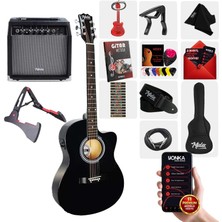 Midex RG-560BK-AMP Siyah Amfili Elektro Akustik Gitar Full Set