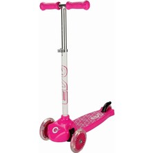 Flamex Evo Işıklı 3 Tekerlekli Pembe Scooter