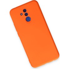 SiHako Newface Mate 20 Lite Kılıf Nano Içi Kadife Silikon - Turuncu