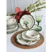 Rossev Porselen Yemek Takımı 6 Kişilik 24 Parça Alessa Yeşil