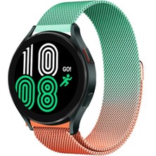 SiHako Newface Watch 20MM Metal Mıknatıslı Kordon - Turuncu-Yeşil