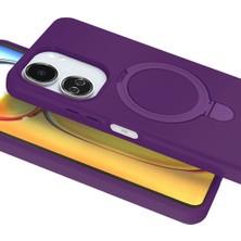 SiHako Newface Redmi 13C Magsafe Standlı Kapak - Derin Mor