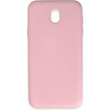 SiHako Newface Galaxy J7 / J730 Kılıf Nano Içi Kadife Silikon - Pudra