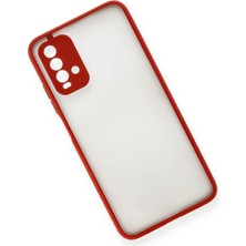 SiHako Newface Redmi 9t Kılıf Montreal Silikon Kapak - Kırmızı