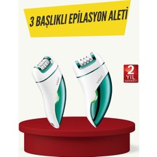 SiHako Profesyonel 3 In 1 Epilasyon Cihazı LED Aydınlatmalı Suya Dayanıklı Şarjlı Vgr Epilatör