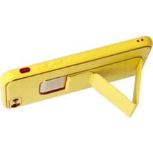 SiHako Newface Iphone 7 Kılıf Coco Deri Standlı Kapak - Sarı