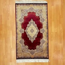 Mevlana Bazaar Elmas Motifli 160 x 230 CM İpek Halı Bordo