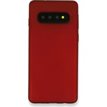SiHako Newface Galaxy S10 Kılıf First Silikon - Bordo