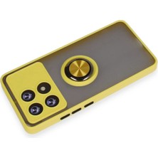 SiHako Newface Poco X6 Kılıf Montreal Yüzüklü Silikon Kapak - Sarı