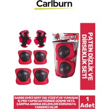 Carlburn Özel Üretim Yumuşak Iç Ped Ayarlanabilir Paten Kaykay Martı Bisiklet Scooter Dizlik Dirseklik Seti