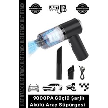 Just B7ack #otosüpürge 9000PA Çekiş Güçlü Emiş Gücü Hafif 4000MAH Lityum Pil Şarjlı Araç Süpürgesi