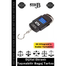 Just B7ack #tartı LCD Ekran Seyahat Bavul Ağırlık Pilli Dijital Çok Amaçlı Taşınabilir Bagaj Tartısı Max 50 kg