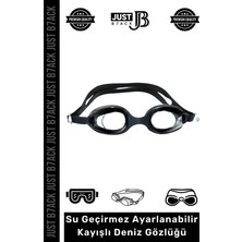 Just B7ack #denizgözlüğü Su Geçirmez Ayarlanabilir Kayışlı Uv Işın Koruma Çocuk Kutulu Havuz Deniz Gözlüğü