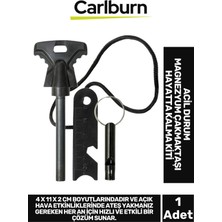 Carlburn Premium Yüksek Kıvılcımlı Acil Durum Deprem Kamp Magnezyum Çakmaktaşı Hayatta Kalma Kiti