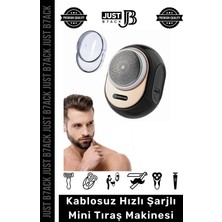 Just B7ack #tıraşmakinesi Seyahat Mini Taşınabilir Hızlı Şarjlı Güçlü Yuvarlak Etkili Kablosuz Tıraş Makinesi