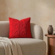 Penelope Triko Kırlent Kılıfı Kırmızı 45X45 cm - Cabella Serisi
