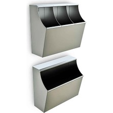 3 Bölmeli Bone Maske Galoş Dolabı