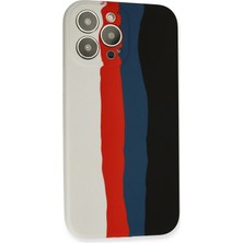 SiHako Newface Iphone 13 Kılıf Ebruli Lansman Silikon - Beyaz-Siyah