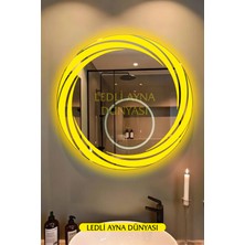LEDLİ AYNA DÜNYASI 90 cm Beyaz Modern Duvar Aynası | LED | Ambiyans Aydınlatma