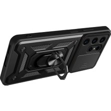 SiHako Newface Galaxy S24 Kılıf Pars Lens Yüzüklü Silikon - Lacivert