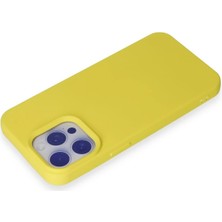 SiHako Newface Iphone 15 Kılıf Nano Içi Kadife Silikon - Sarı