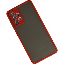 SiHako Newface Galaxy A72 Kılıf Montreal Silikon Kapak - Kırmızı