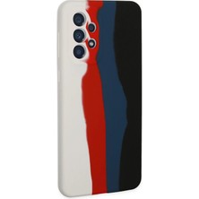 SiHako Newface Galaxy A73 5g Kılıf Ebruli Lansman Silikon - Beyaz-Siyah