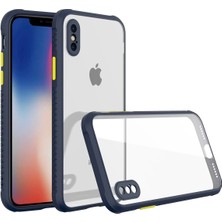 SiHako Newface Iphone Xs Kılıf Miami Şeffaf Silikon - Lacivert
