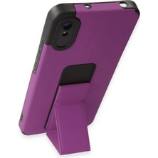 SiHako Newface Redmi 9A Kılıf Mega Standlı Silikon - Mor