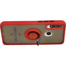 SiHako Newface Y6P Kılıf Montreal Yüzüklü Silikon Kapak - Kırmızı