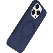 SiHako Newface Iphone 15 Magsafe Standlı Kapak - Lacivert