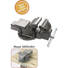 Cmc Tools CMC6905 Dökme Demir Gövdeli Sabit Tezgah Mengene 8” 200 mm Masaya Sabitlenebilir Mengene
