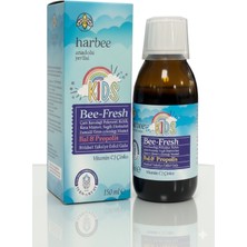 Harbee Bee-Fresh Kids Çocuklar İçin Propolisli Şurup - Bal, Kara Mürver, C Vitamini & Çinko 150 ml