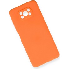 SiHako Newface Pocophone X3 Kılıf Nano Içi Kadife Silikon - Turuncu