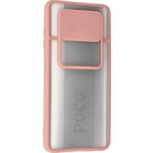 SiHako Newface Pocophone X3 Kılıf Palm Buzlu Kamera Sürgülü Silikon - Pembe