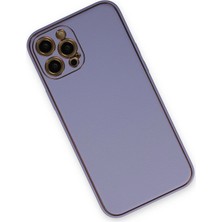 SiHako Newface Iphone 12 Kılıf Coco Deri Silikon Kapak - Açık Lila
