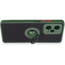 SiHako Newface Redmi Note 12 5g Kılıf Montreal Yüzüklü Silikon Kapak - Yeşil