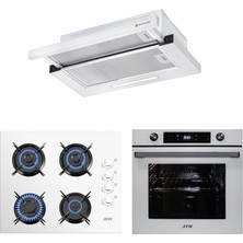 Eminçelik ve Afm Tech Marka / Flora Beyaz Turbolu  Ankastre Set (FM7701 + FM2201  + As 1320 W60)