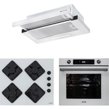 Eminçelik ve Afm Tech Marka / Stello Beyaz Turbolu  Ankastre Set (FM7701 + FM-BD2201 + As 1320 W60)