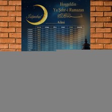 Calperia Ramazan Imsakiyesi - 300 gr - A3 Boyut Kişiye Özel Isimli & Logolu 1 Adet Çöl