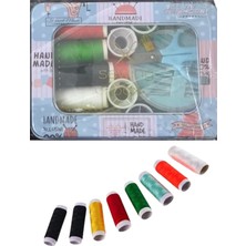 Calperia Iplik Set Teneke Kutu Kare Plastik Dikiş Seti